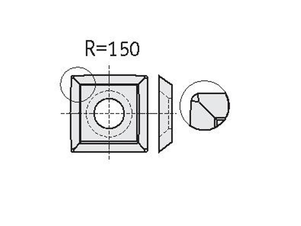 Płytka wymienna HM 13,8x13,8x2,5 MG18 R150/R0,5 do wału spiralnego SILENT POWER